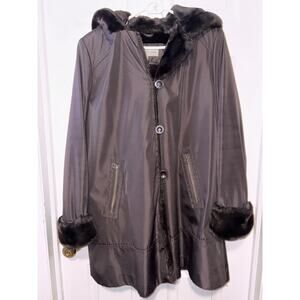 Marc New York Andrew marching women’s water resistant black hooded coat size L